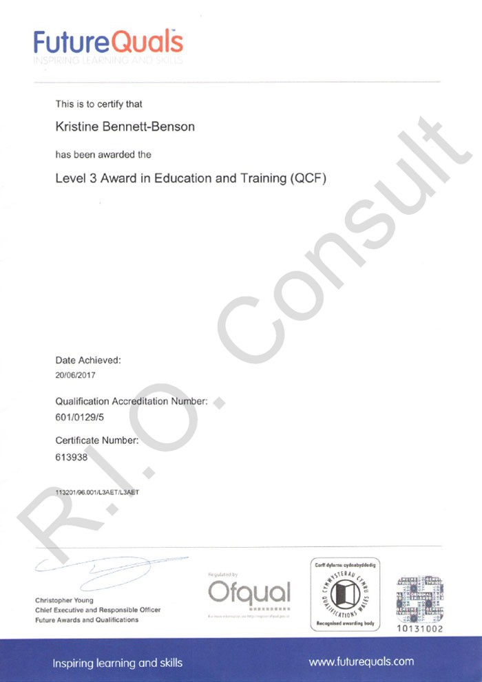 Level 3 award in education